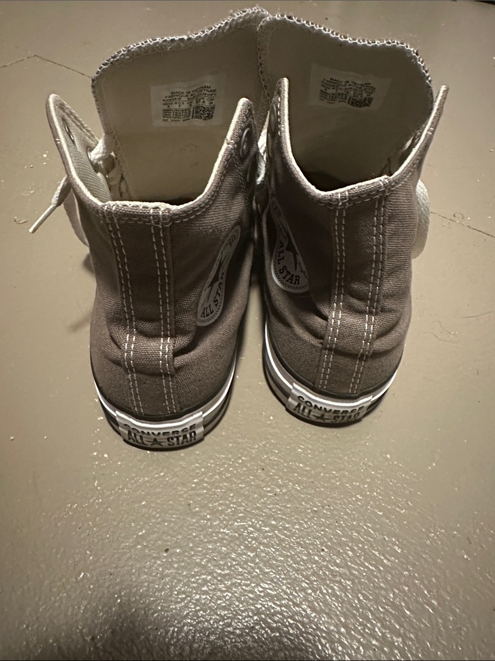 Converse High-Top Sneakers in Brown/Gray and White - Picture 4 of 5